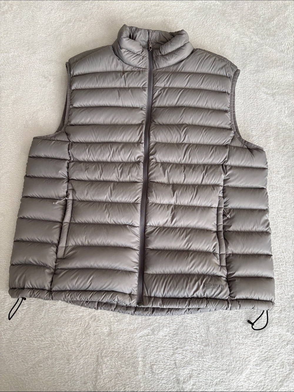 RedHead Men’s Gray Duck Down Puffer Vest XL M09VT055 EUC